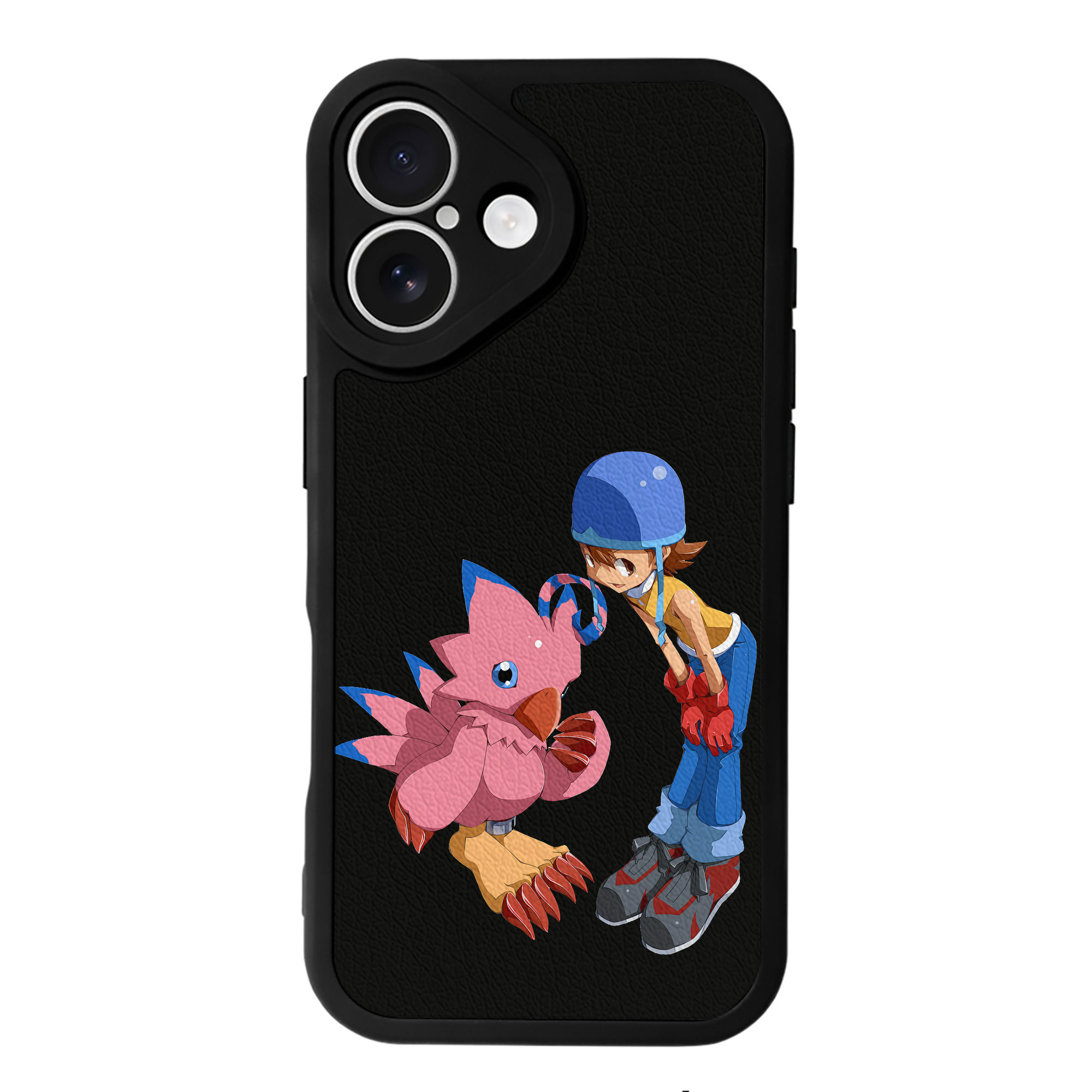 （画像用） Digimon デジタルモンスター/デジモン 【iPhone 16シリーズ対応】シリコンスマホケース（レザー調） 材質：シリコン